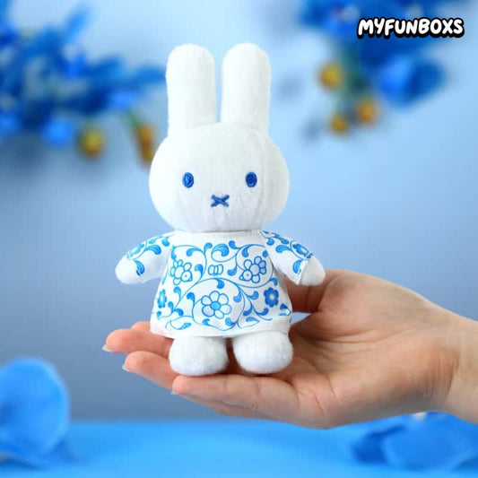 Miffy Chinese Blue And White Porcelain Plush Keychain, Limited Edition (PRE-ORDER)