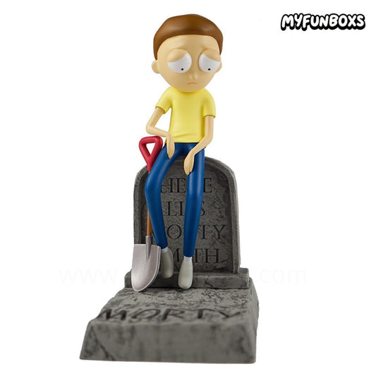Rick and Morty magnetic tombstone display figure