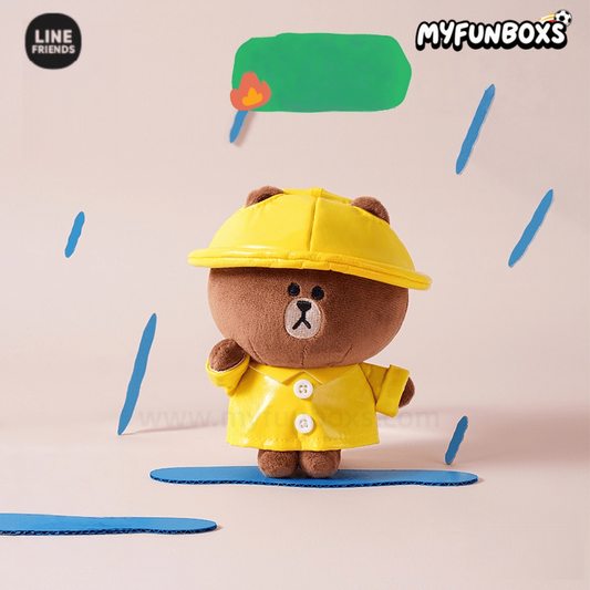 LINE FRIENDS Brown 15th Anniversary Plush Keychain – Soft Collectible