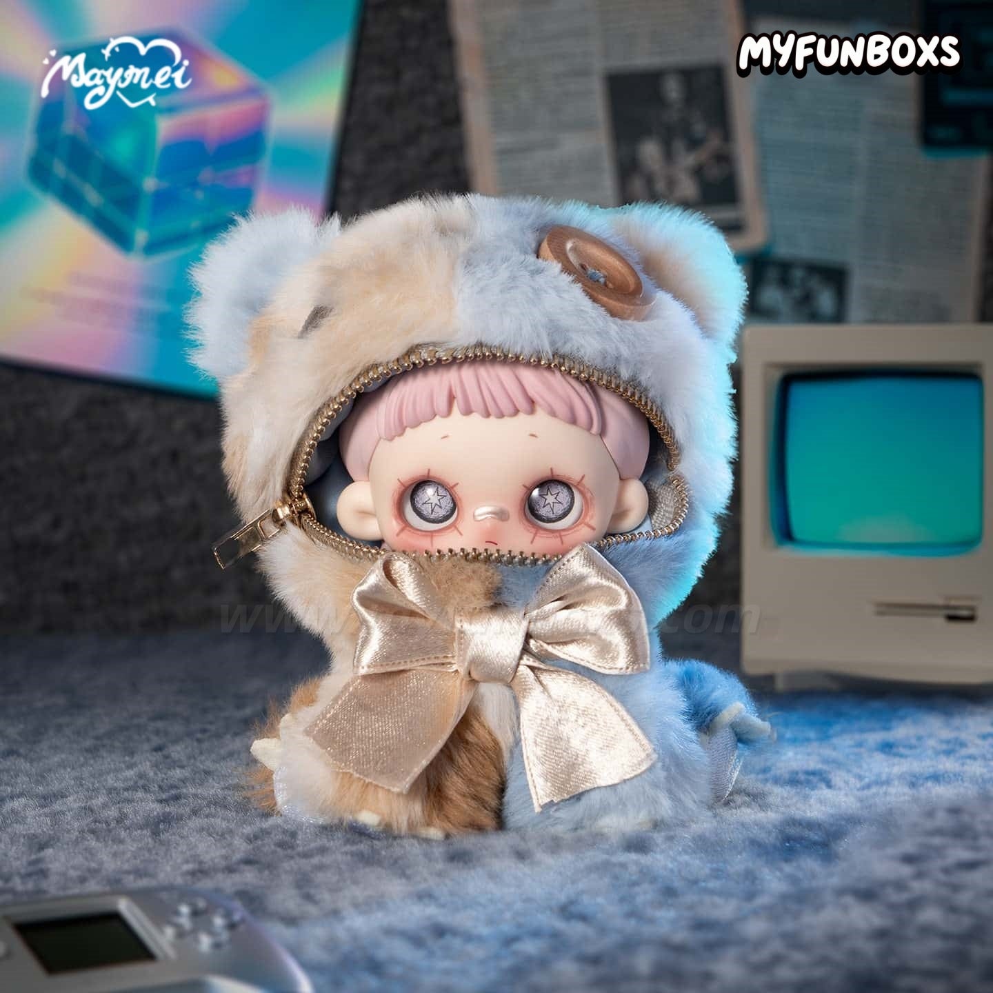 SUREFUN MayMei Tiny Bear Cookie Series vinyl plush keychain blind box