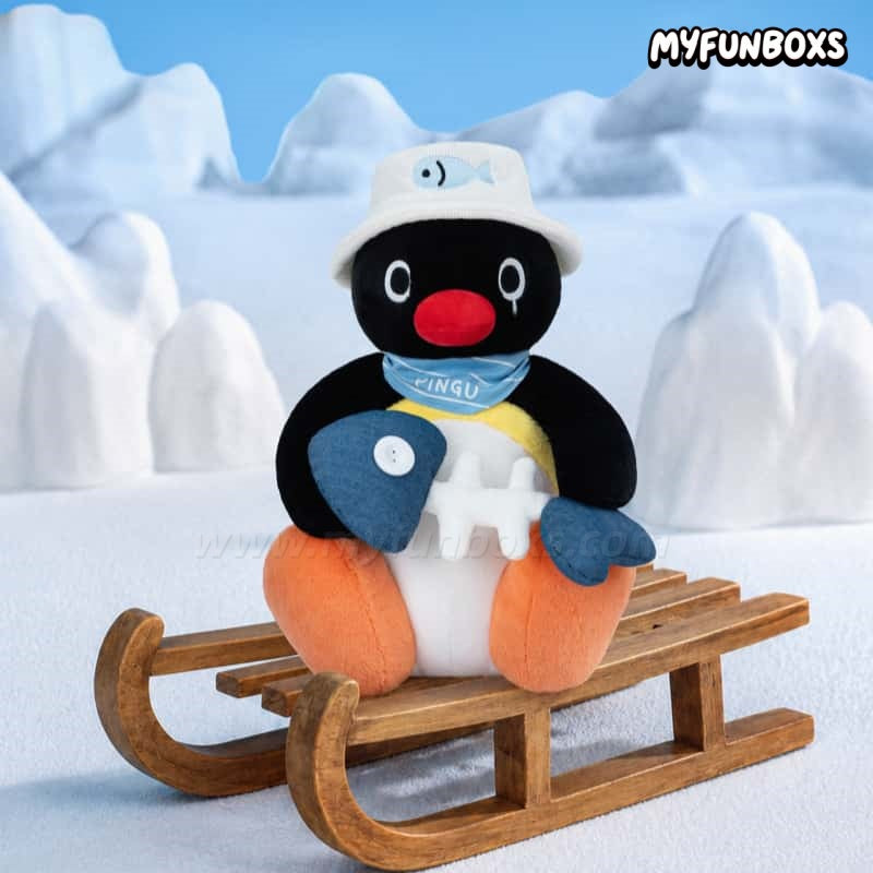 Pingu Fishing King Series plush doll
