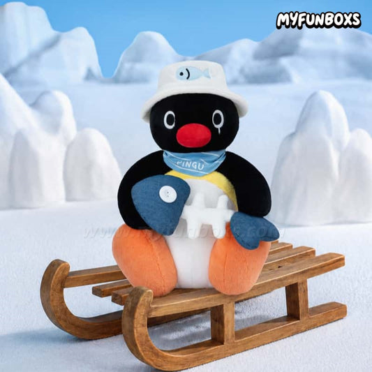 Pingu Fishing King Series plush doll