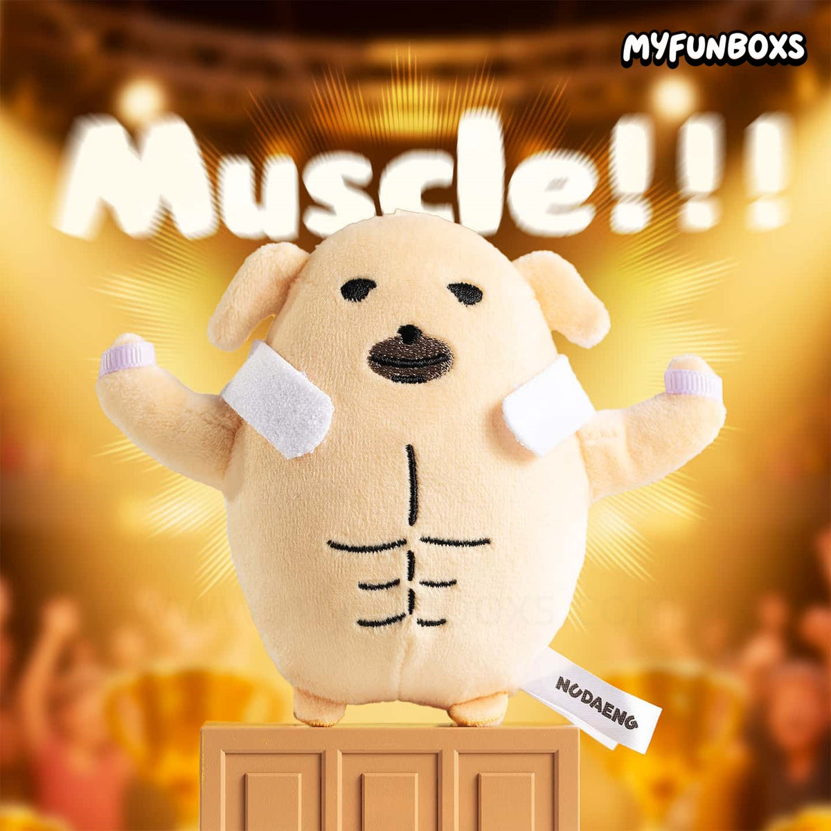 Nudaeng Muscular Dog Plush Keychain