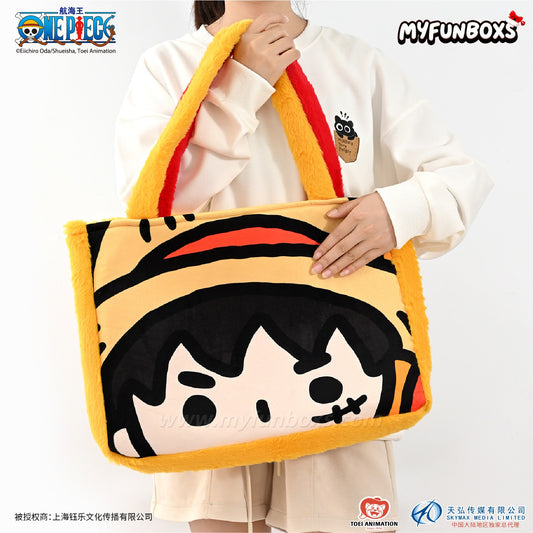 One Piece Q-Version Plush Tote Bag