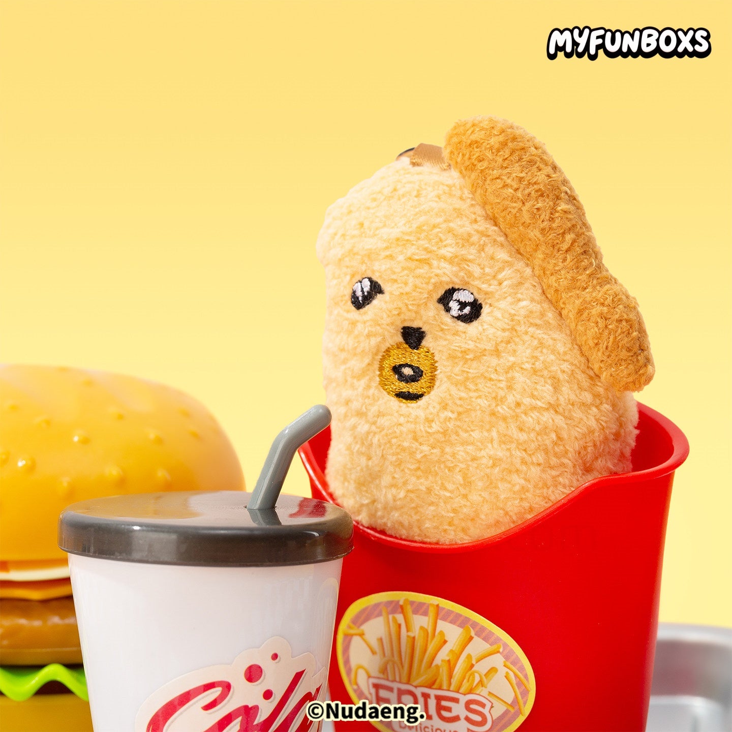 Nudaeng Chicken Nugget Plush Keychain