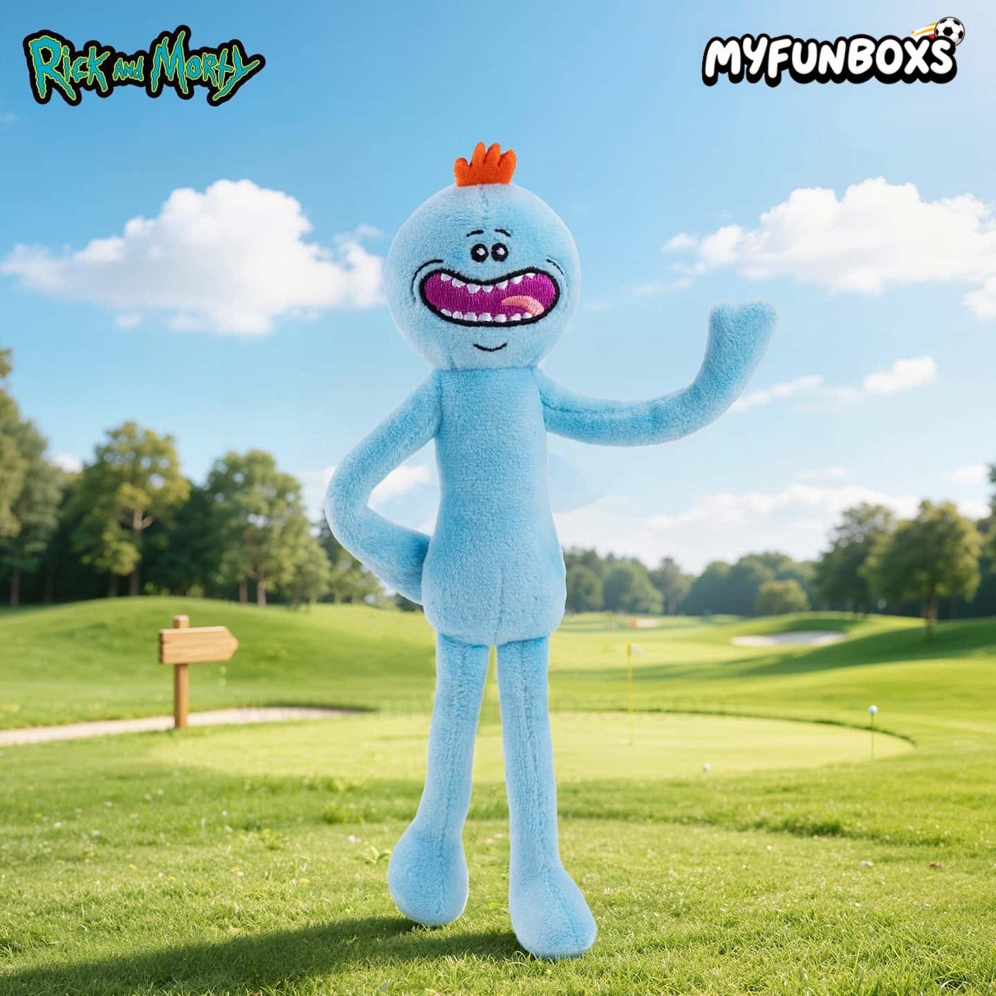 Rick and Morty Mr. Meeseeks plush keychain