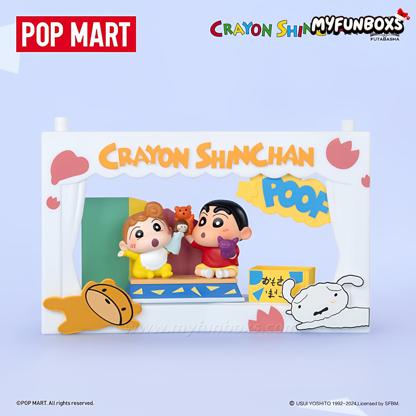 POP MART Crayon Shin-chan Life Theatre Series Scene Figure Blind Box (Whole Set Opened)