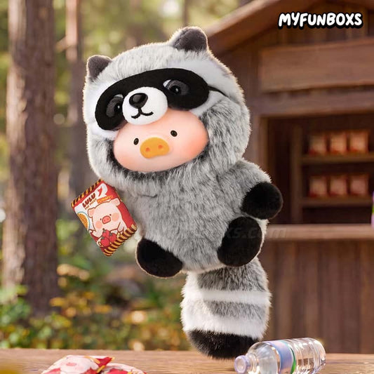 LuLu the Piggy Animal Party 2 Instant Noodles Thief Raccoon vinyl face plush keychain