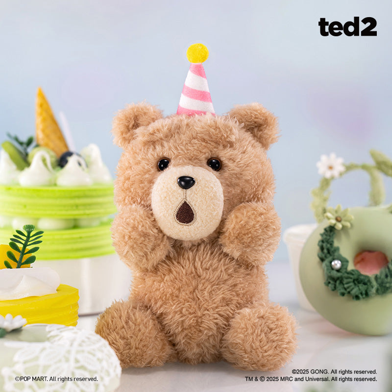 POP MART ted 2 Teddy Bear Action Plush Pendant