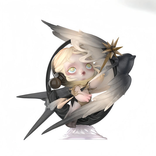 SKULLPANDA Light's Longitude and Latitude Figurine, Hanging Card