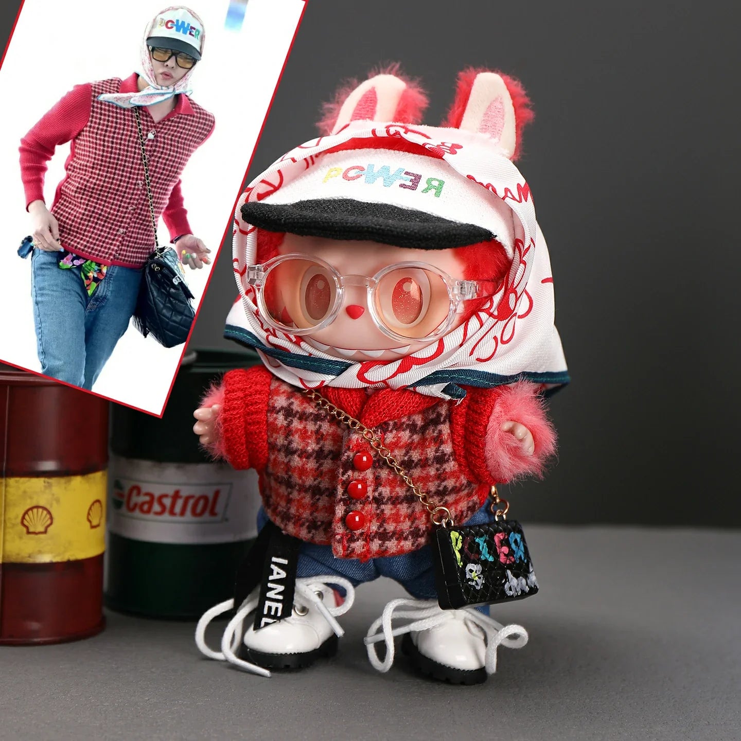 GD Kwon Ji-yong's same-style Labubu doll clothes - K-pop fashion outfit set