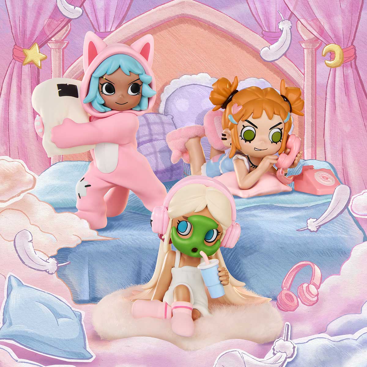 Lil Peach Riot Sleepover Series Figures
