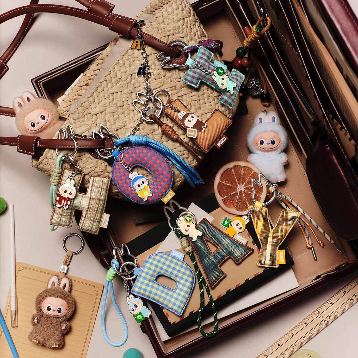 THE MONSTERS Pin for Love Series- Letter Pendant Blind Box (N-Z)