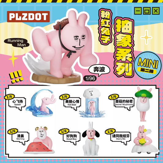PLZDOT MINI Abstract Pink Rabbit Series Blind Box
