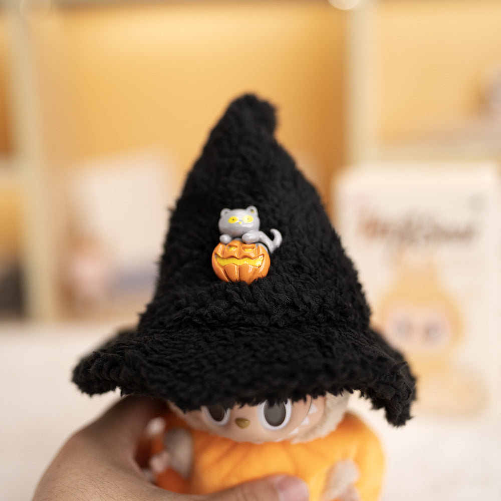 Halloween Pumpkin Costume Outfit for 17cm Labubu Doll(Doll not included)