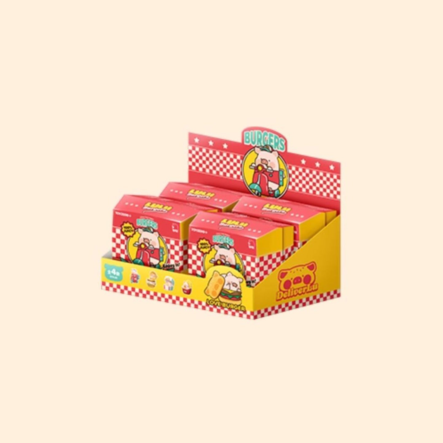 LuLu the Piggy Burger Express Movable Series Figures, Blind Box