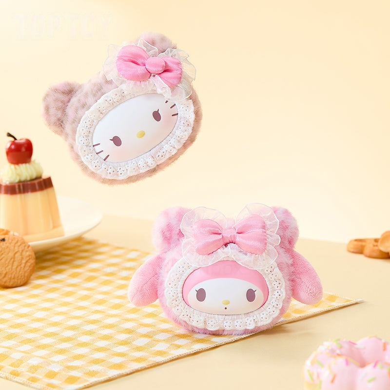 SANRIO Fluffy Teddy Bear Plush Keychain Gift Blind Box