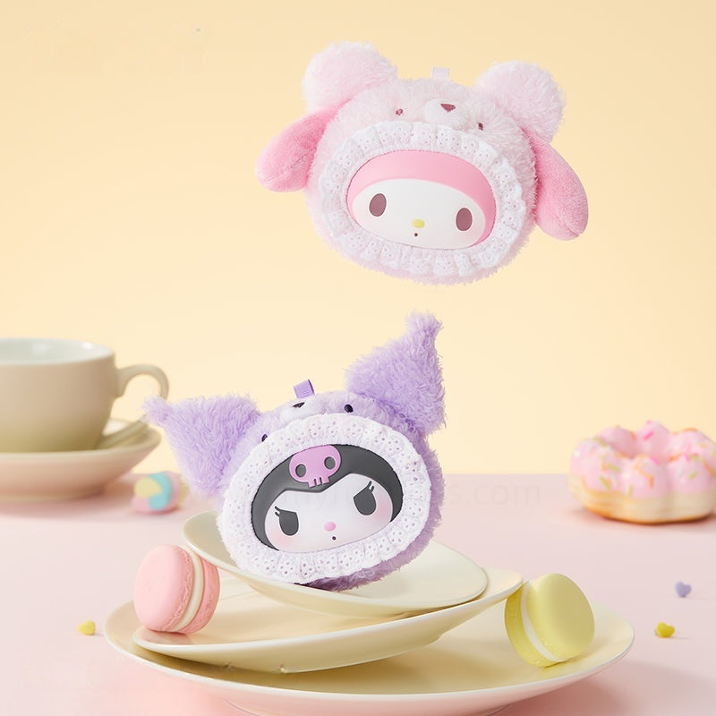 SANRIO Fluffy Teddy Bear Plush Keychain Gift Blind Box
