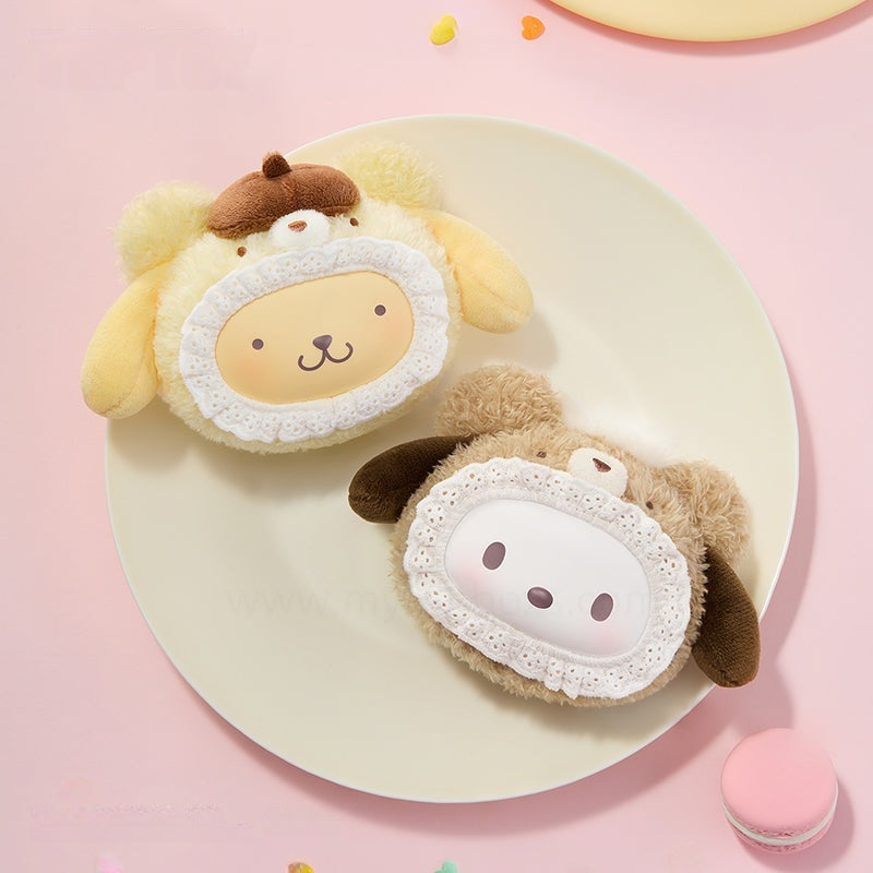 SANRIO Fluffy Teddy Bear Plush Keychain Gift Blind Box