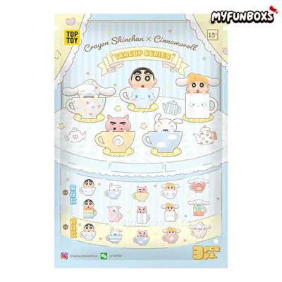 Crayon Shinchan X Cinnamoroll Teacup Series Mini Figures Bags