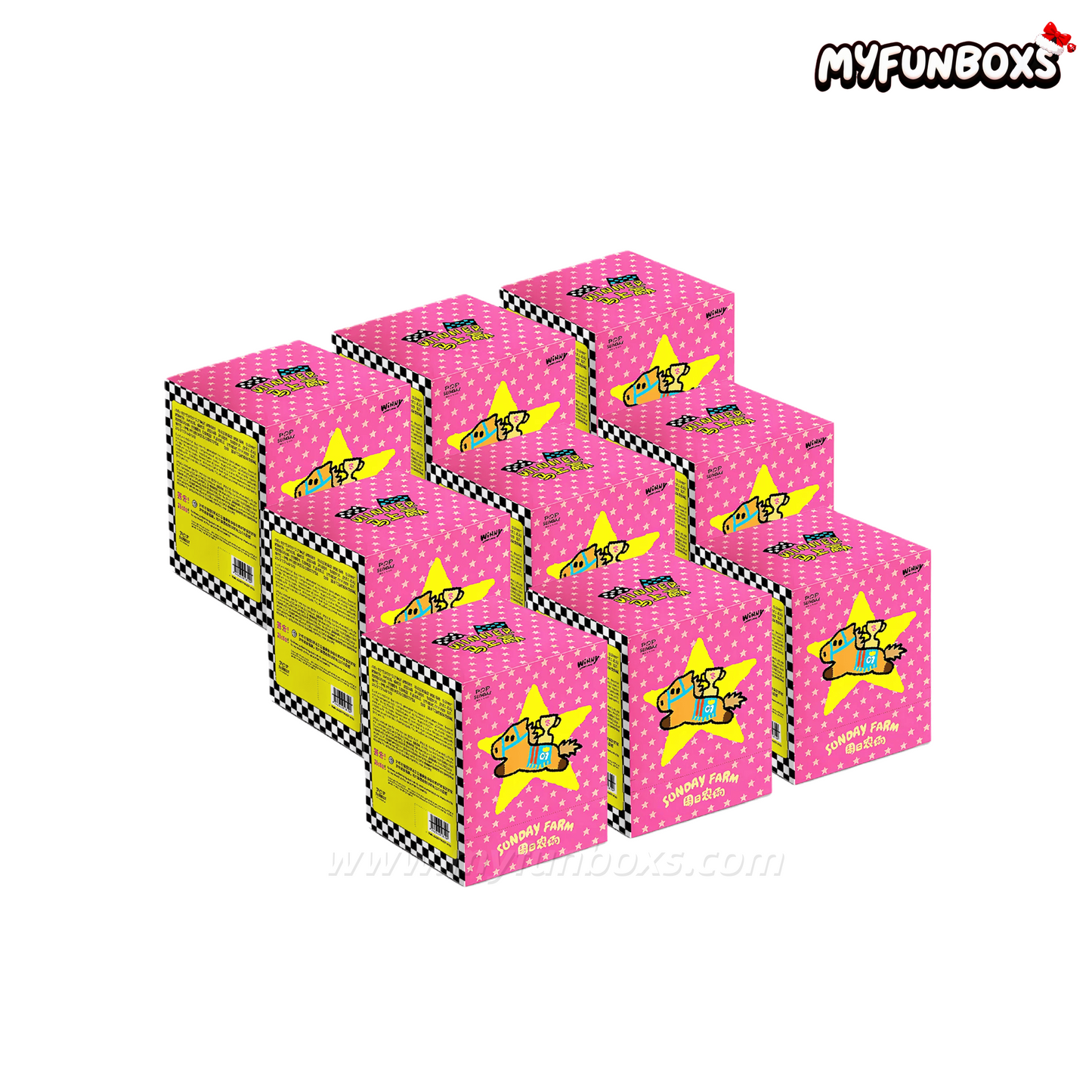 Winny Instant Win Series Plush Keychain Blind Box 1 SET (9 BOXES)