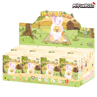 Disney Winnie the Pooh Happy Farm Series Plush Keychain Blind Box 1 SET (8 BOXES)