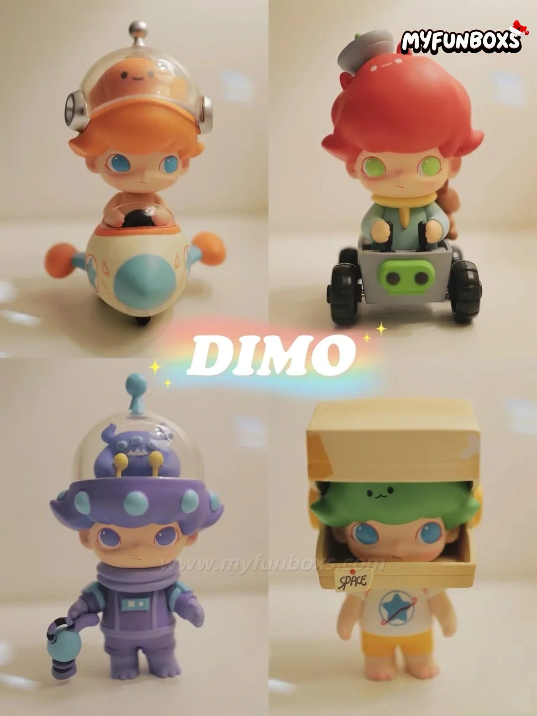 POP MART Dimoo Space Travel Series Blind Box(Whole Set Opened)