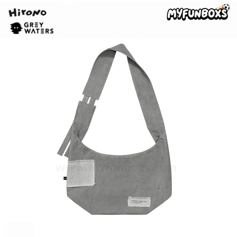 POP MART Hirono × Leah Dou 'Trapeze Artist' patchwork messenger bag