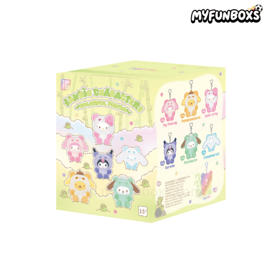 Sanrio Colorful Panda Series plush keychain blind box
