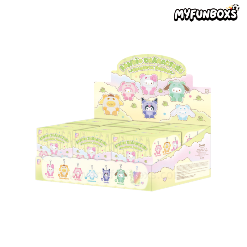 Sanrio Colorful Panda Series plush keychain blind box
