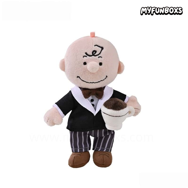Snoopy & Olaf Coffee Time Plush Keychain