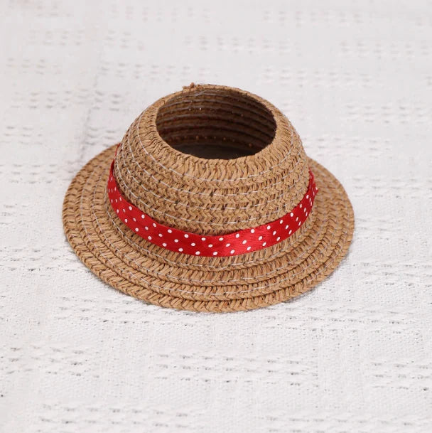 Labubu Doll Clothes - Straw Hat, Headphones, Necklace, Schoolbag, Handbag & Glasses Set