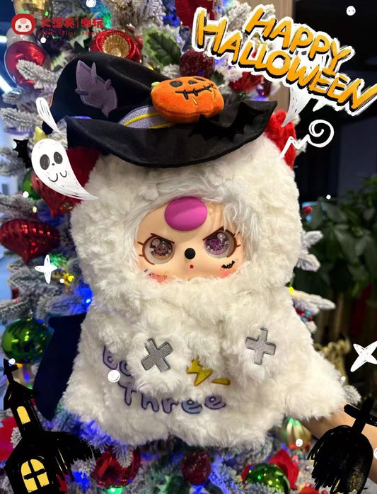 Baby Three 400% Halloween Limited Edition Set (White and Orange) Plush Series Lucky Bag
