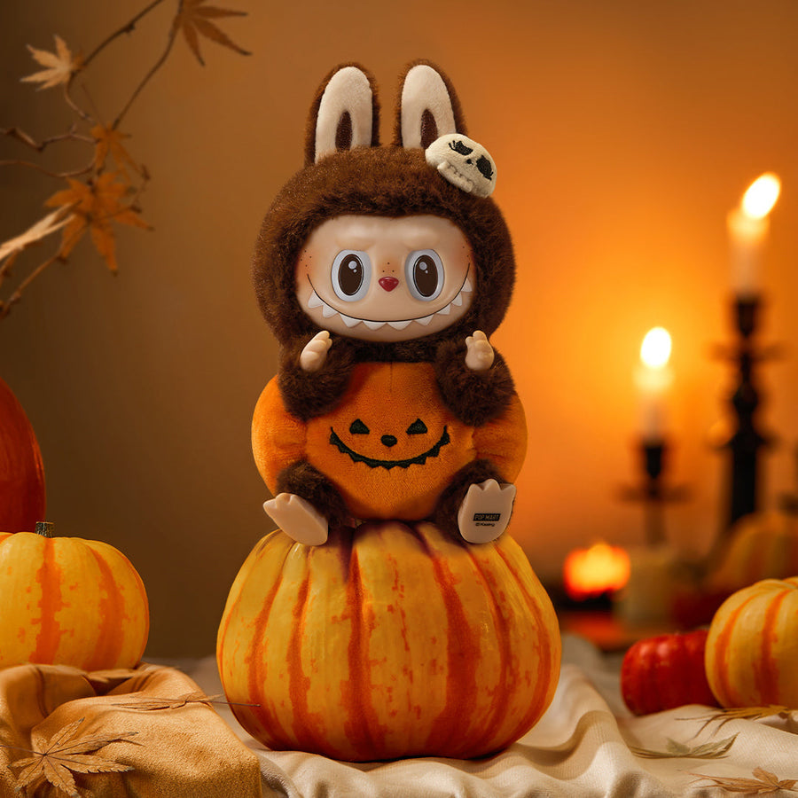 LABUBU Happy Halloween Party Series-Sitting Pumpkin Vinyl Plush Pendant