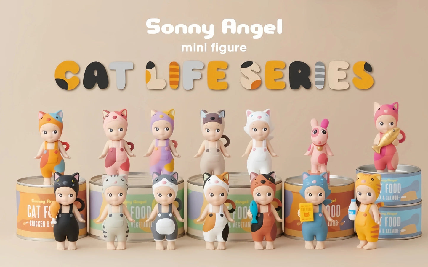 Sonny Angel Cat Life Series Figures, Blind Box