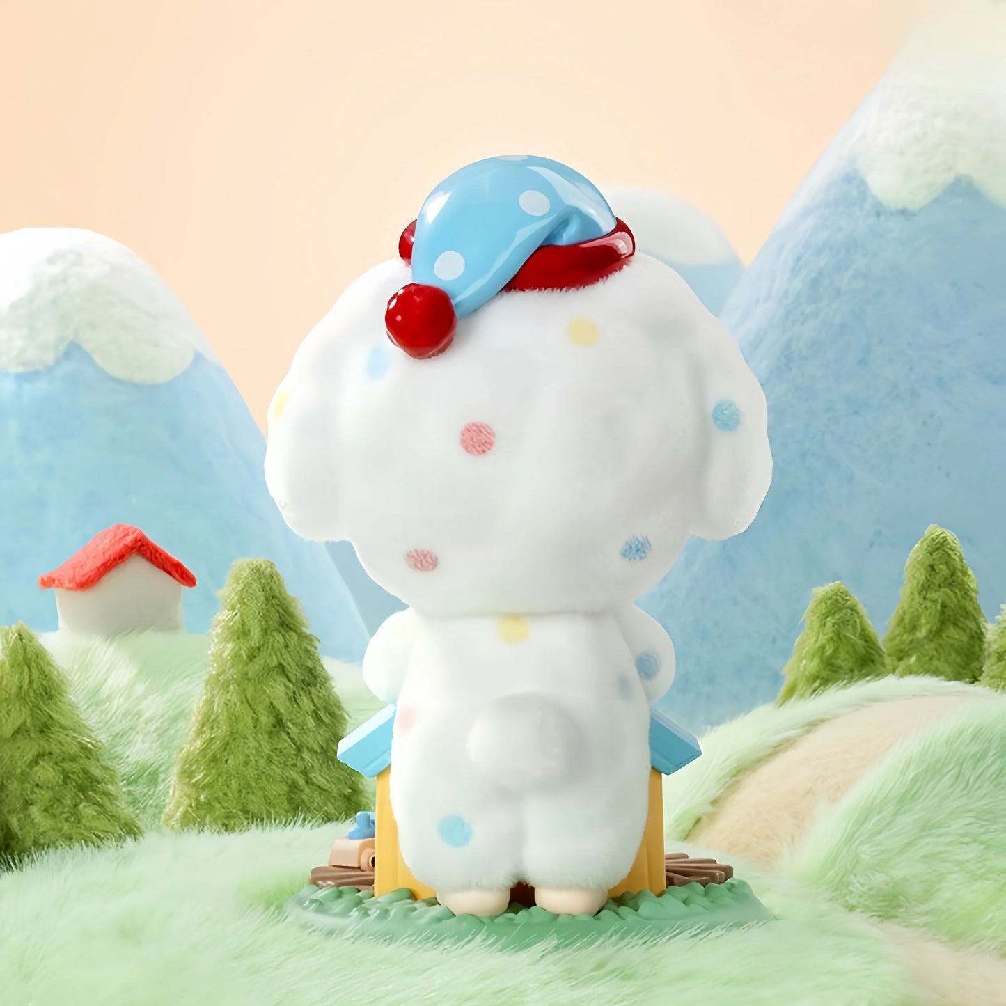 Hacipupu Fluffy Puppy Figure, Hanging Card
