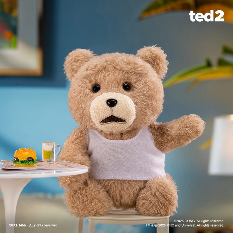 POP MART ted 2 Teddy Bear Action Plush Pendant
