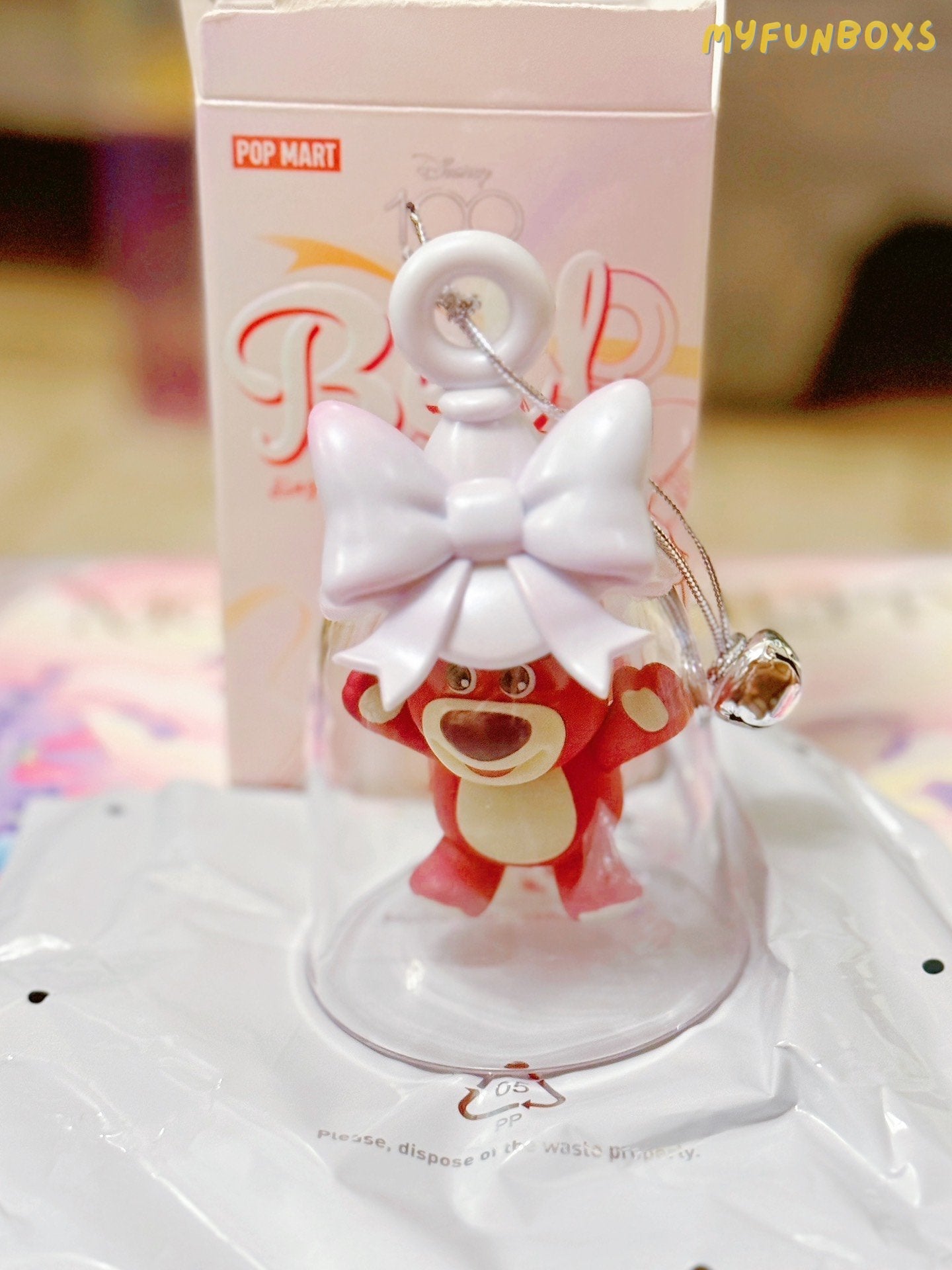 Pop Mart Disney 100th Anniversary Bell Series Strawberry Bear