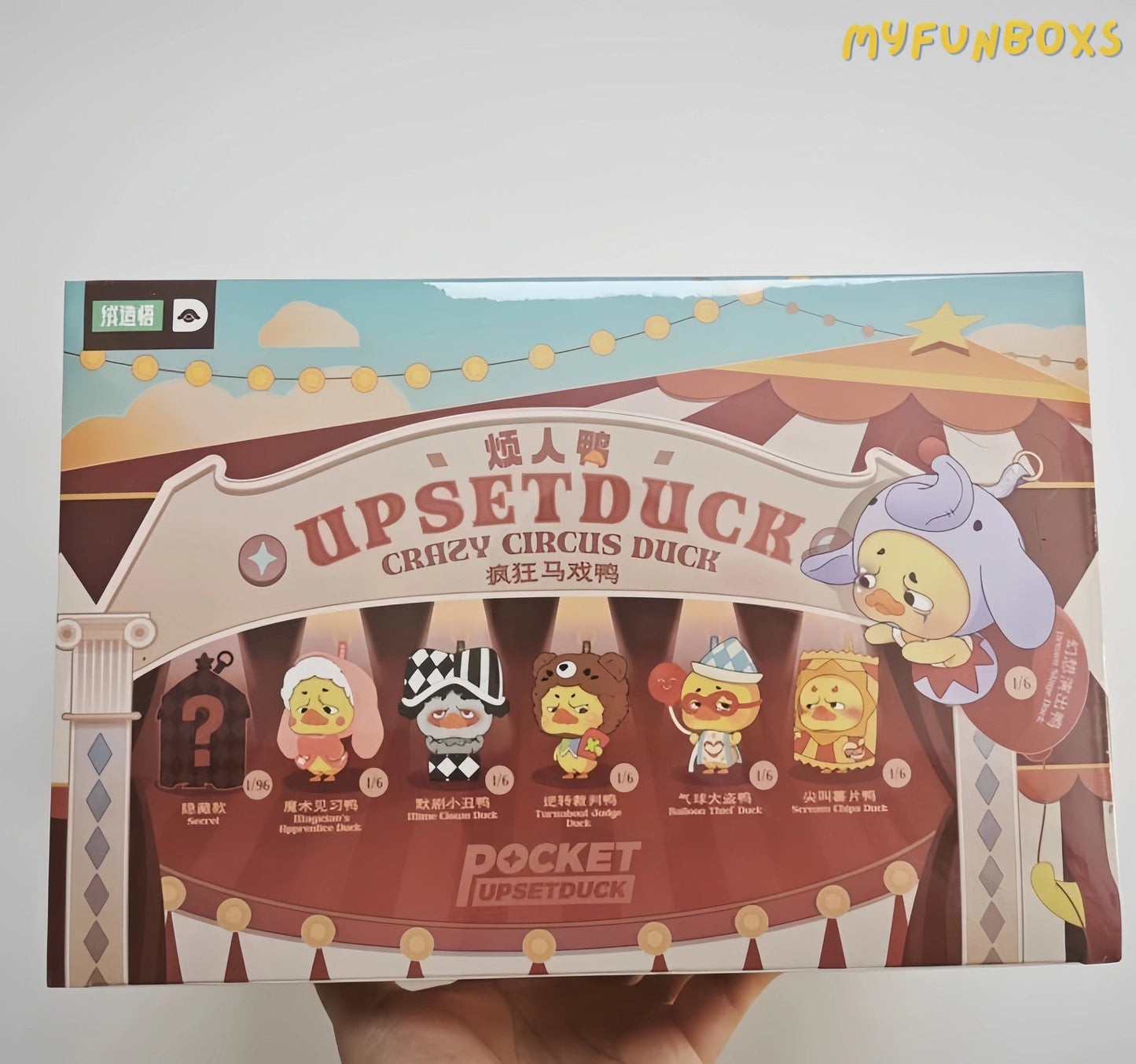 POCKET UPSETDUCK V4 Crazy Circus Duck Series Plush Dolls, Blind Box