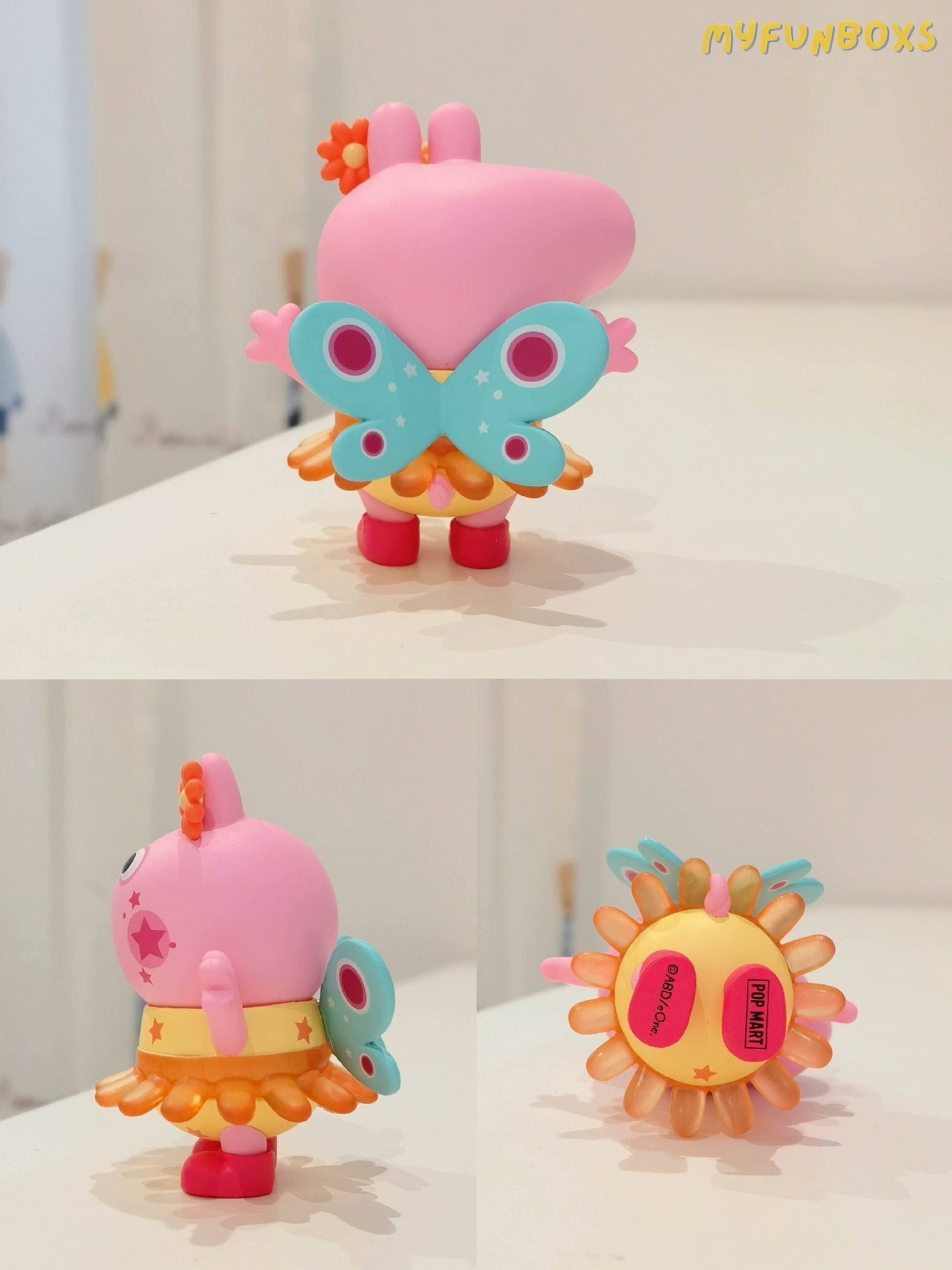 Pop Mart Peppa Pig Hip Hop series blind box, hidden edition! Butterfly Peppa Pig (Opened)