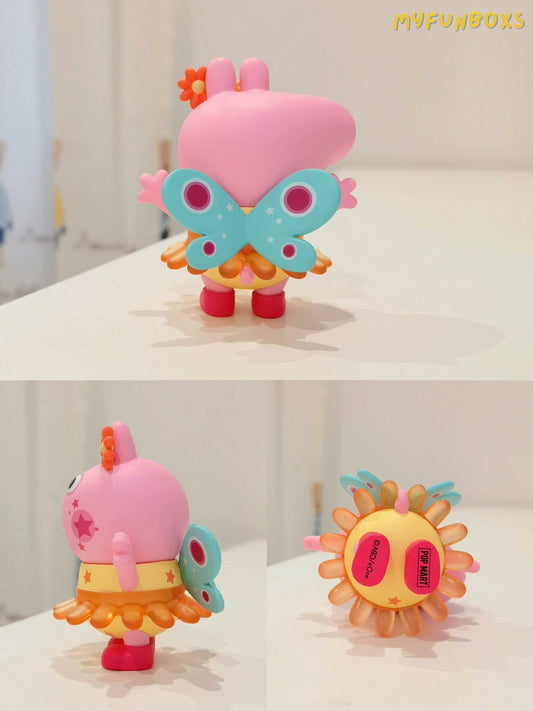 Pop Mart Peppa Pig Hip Hop series blind box, hidden edition! Butterfly Peppa Pig (Opened)