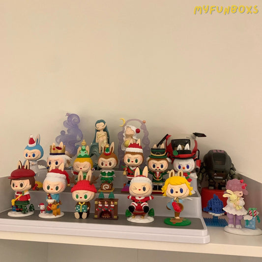 Colección de Navidad Labubu desempacada, con tarjeta pero sin caja~ Todos los 12 artículos, sin artículos ocultos, perfectamente conservados. Sin defectos (Juego completo abierto)
