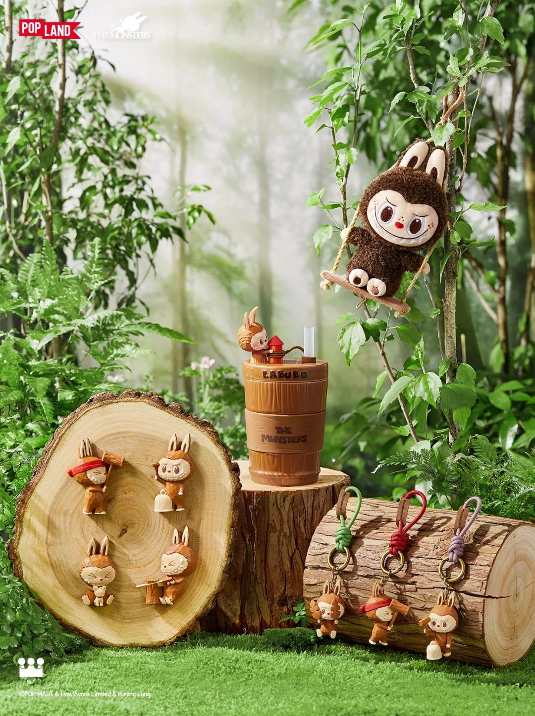 LABUBU Woodworking Series Keychain Blind Box (Pop Mart Park Limited)