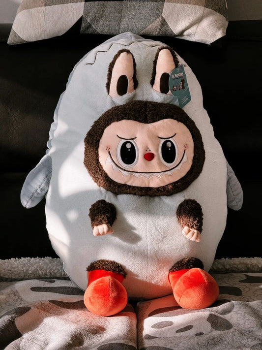 Labubu Shark Plush Pillow, Pop Mart Theme Park Limited Edition