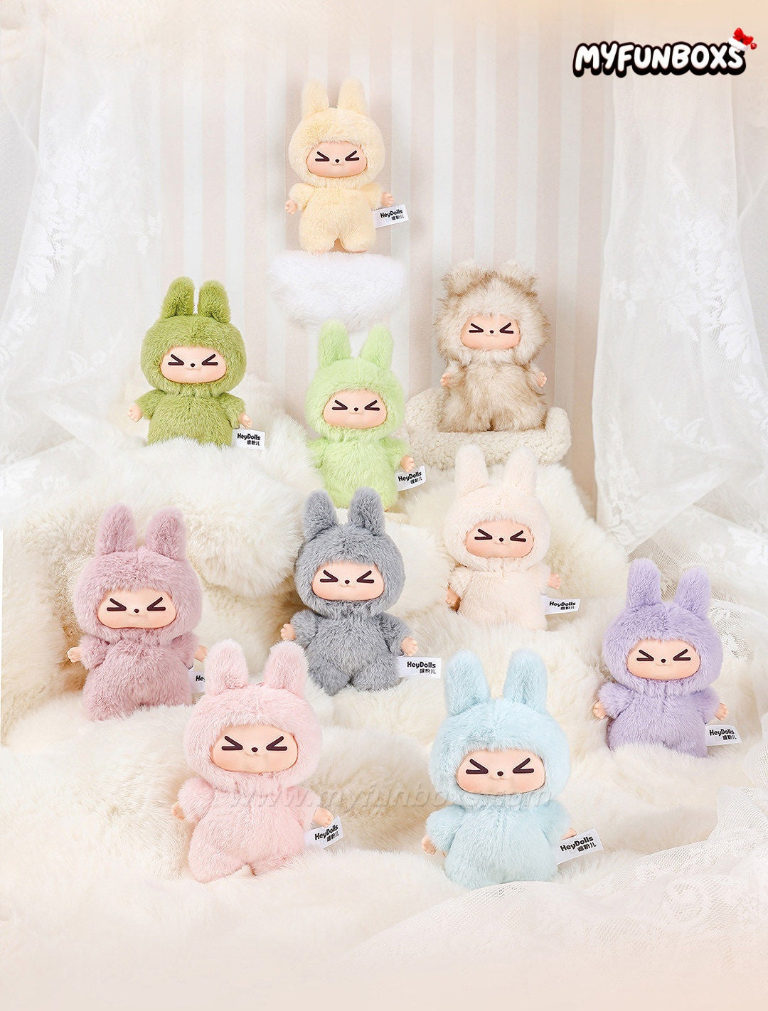 RABBIT KiKi: Warmth of Embrace Series Plush Keychain Blind Box