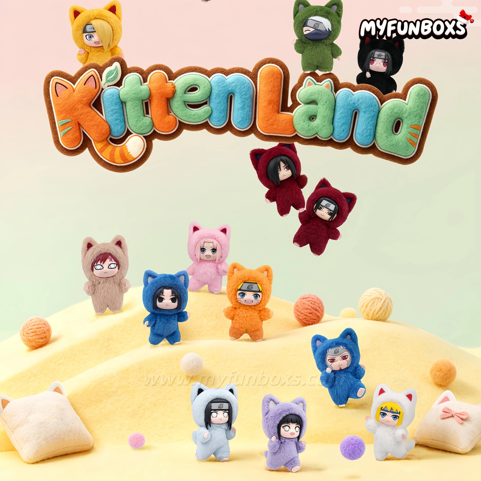 Naruto Shippuden Kitten Land Series Plush Blind Box(PRE-ORDER)