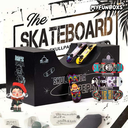 POP MART SKULLPANDA Bear Cat Fever Series Finger Skateboard Gift Set Blind Box