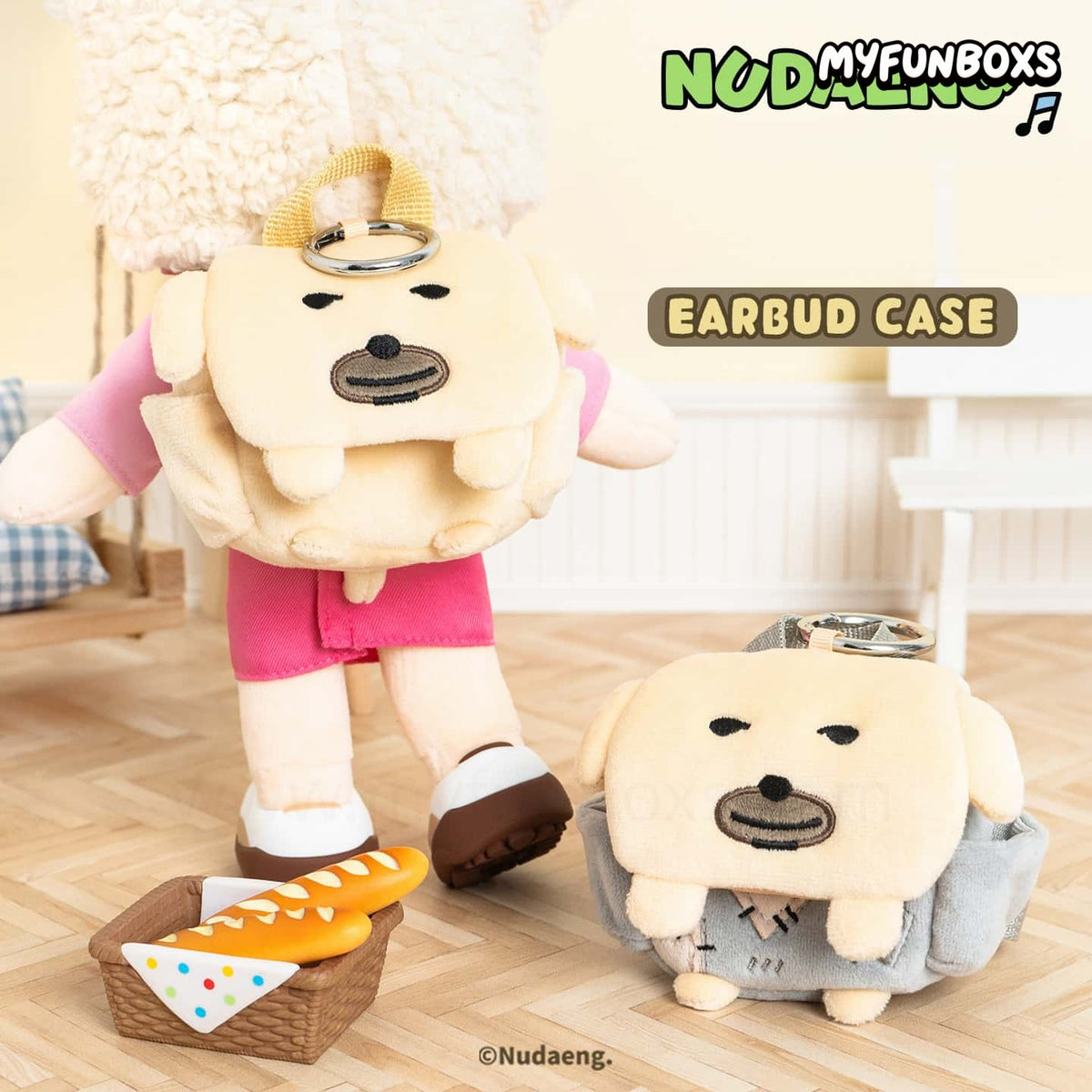 Nudaeng Plush Beggar Earbud Case