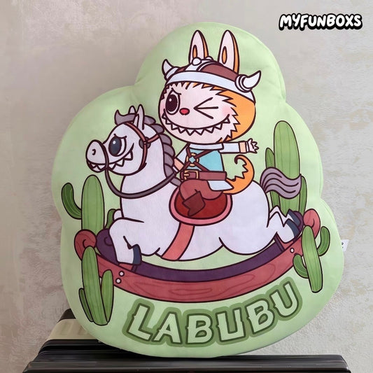 POP MART City Park exclusive LABUBU Zimomo green plush cushion