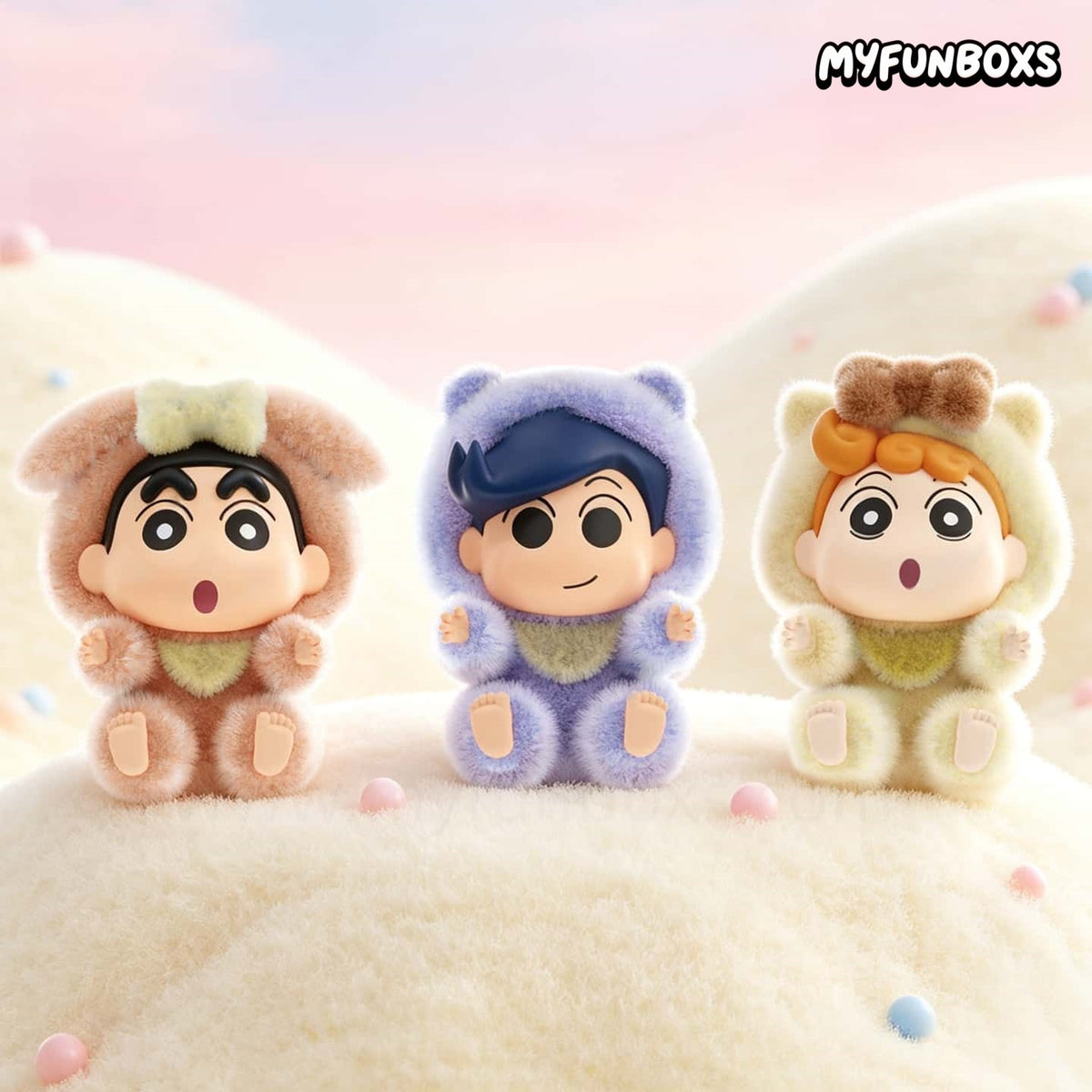 Crayon Shin-chan Kasukabe Party Plush Charm Blind Box